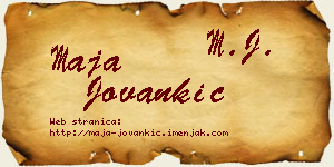 Maja Jovankić vizit kartica